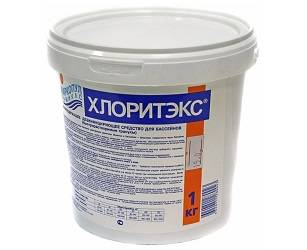 гранулы для текущей и ударной дезинфекции воды, уп.12 м26, маркопул кемиклс, хлоритэкс, 1кг ведро,