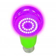 лампа светодиодная для растений.led-a60-15w/spfb/e27/cl plp30wh форма "a", прозрачная. спектр для фотосинтеза. картон. тм uniel, шк 4690485137320
