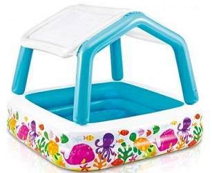 бассейн домик с навесом 157*157*122 см от 3х лет