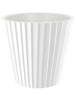 горшок для цветов sand d160мм, 2л c дренажной вставкой белый