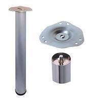 опора офисная 60х710 хром с площадкой