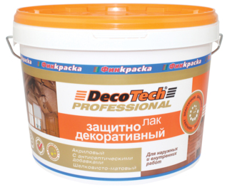 лак deco tech защитно-декоративный 9 кг (пл.)