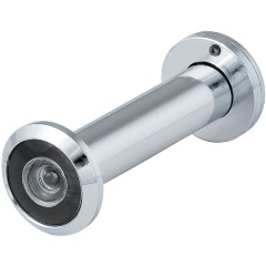 глазок дверной dvz4,16/200/70x130 (оптика пластик, угол обзора 200) cp хром