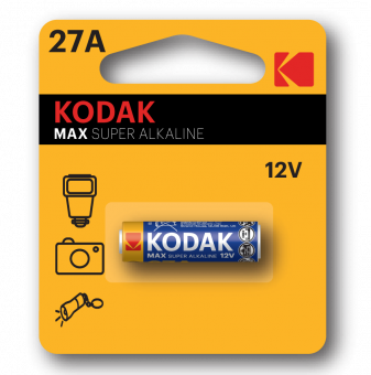 элемент питания kodak 27a-1bl max super alkaline [k27a-1, gp27a, mn27]