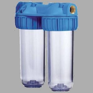 магистр фильтр 10 1/2" duo двойной прозр.корпус