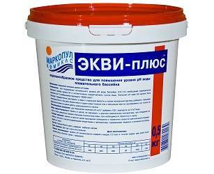 гранулы для повышения уровня рн воды, уп.12 м30, маркопул кемиклс, экви-плюс, 0,5кг ведро,