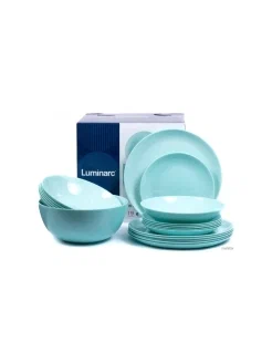 cтоловый набор luminarc diwali light turquoise 19пр (1) p2947