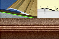 кант полукруглый 40мм 0,9 бронза