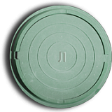 люк полимер."дачный" (нагрузка 7кн) зелёный (18кг)