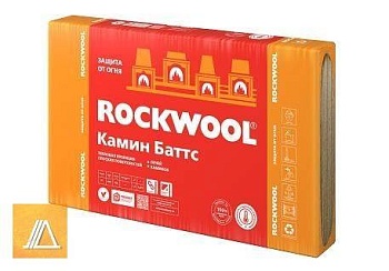 утеплитель rockwool "камин баттс" пл.110 1000*600*30 (4шт, 2,4м2, 0,072м3)