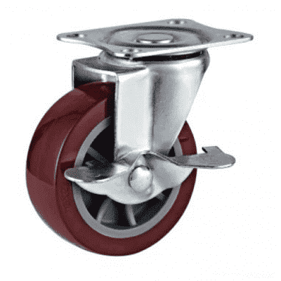 колесо 50мм тормоз кр.пластик (120) распродажа