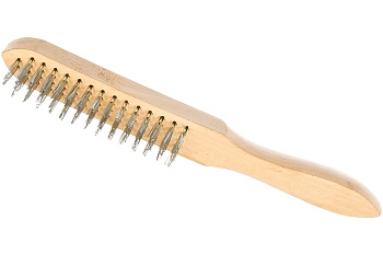 щетка 4-рядная металлическая с деревянной ручкой// sparta