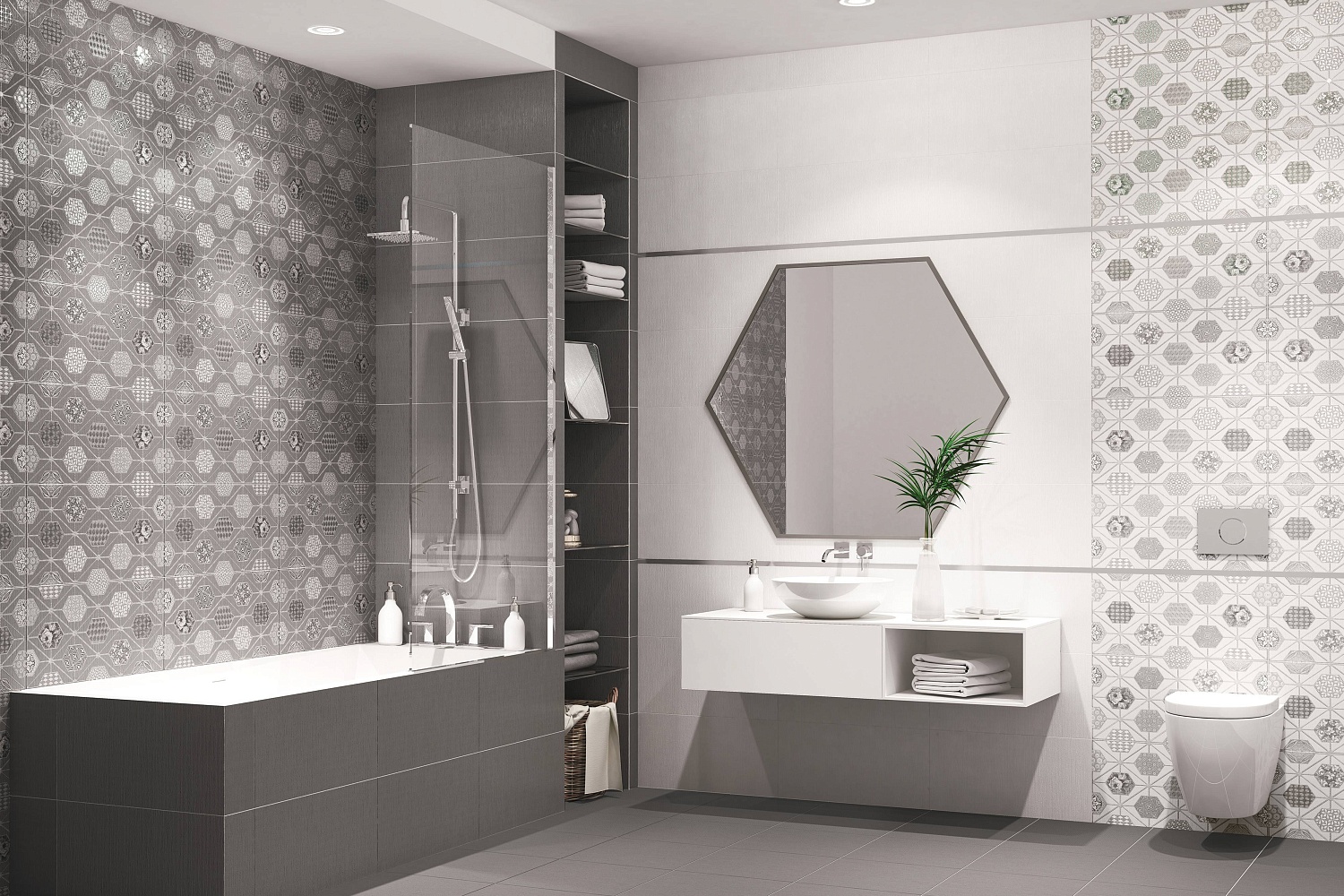 декор кер devore light geometria 31,5*63 (azori)