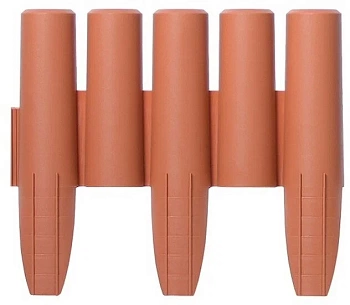 заборчик для клумбы palisada border ц. терракотовый распродажа