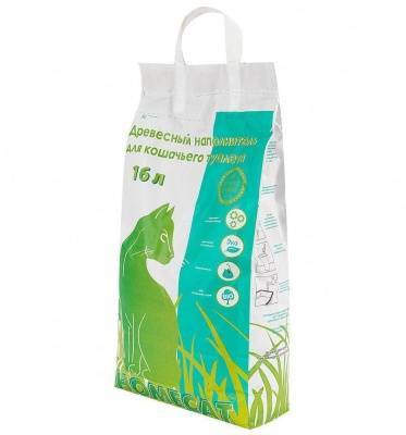 homecat древесный наполнитель мелкие гранулы 16л /100/(фасовка 3шт)