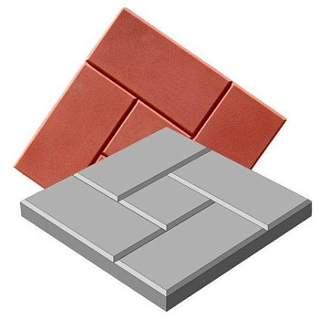 "12 кирпичей" 500х500х50 (красный)