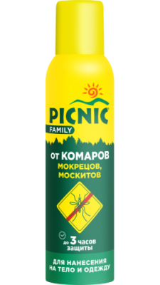 аэрозоль от комаров 150мл (150см3) пикник фэмили (с 5лет) 3/12 арнест