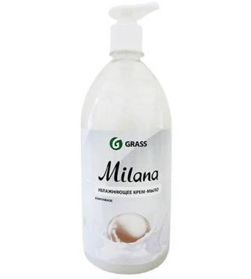 жидкое крем-мыло"milana"(жемчужное)1л с дозатором (1/12)"grass