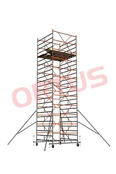 вышка-тура св/ortus-600 (базовый)база -2 шт,стяж.диаг-1,стяж-4,наст с люк-1,наст сплош-3,лестн ограж-2,элем огр.-2"колесо4шт"