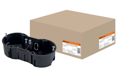 коробка установочная сп 2-х местная, 141х70х45мм, саморезы, ip20, tdm