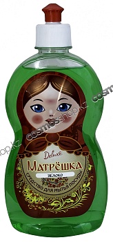 средство для мытья посуды "deluxe" яблоко 0,5 л /18шт/ р767
