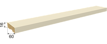 интерьерная рейка мдф stella планкен de luxe palomino 16*60*2700 (уп.6 шт.)