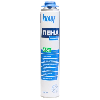 пена монтажная всесезон. knauf проф 900г/850мл (12)