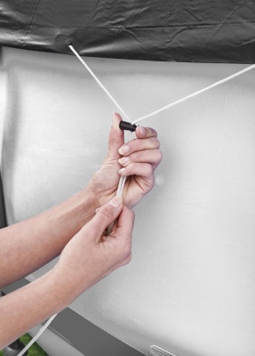 тент для каркасного бассейна 457см (d470см), уп.4 58038 bw, bestway,