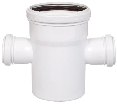 pp крестовина однопл. кан. d110х50х50/90 белая