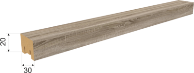 интерьерная рейка мдф stella милана дуб винтаж 20*30*2700 (уп.8 шт.)