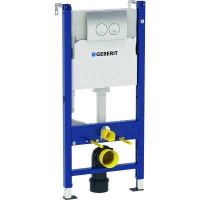 инсталляция д/подв,унитаза geberit duofix 112 см, панель 2 клав, глян,хром delta21, 458.124.21.1