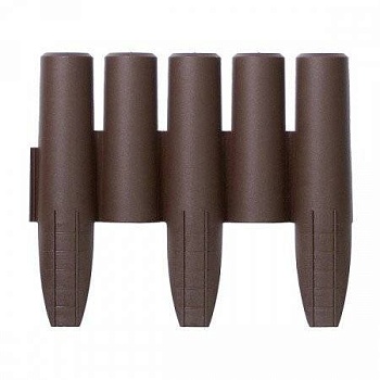 заборчик для клумбы palisada 2,7м, 10шт. ц. коричневый