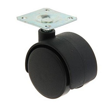 колесо 50мм поворот ченр.пластик