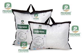 подушка заменитель лебяжьего пуха тк хлопковая реноме (14/023н, 68*68)