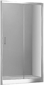 откатная дверь alfa naa6121 (1500х2000) стекло прозрачное хром (168422)