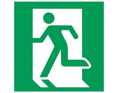 " выход здесь " ( левосторонний )