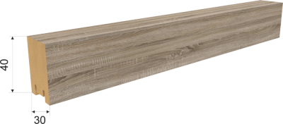 интерьерная рейка мдф stella ривьера дуб винтаж 40*30*2700 (уп.4 шт.)