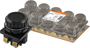выключатель кнопочный ке 011-у2-исп.1 черный 2з 10a 660b ip40 tdm
