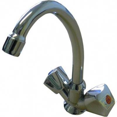 смеситель для раковины 0402.644 двухвентильный цвет хром