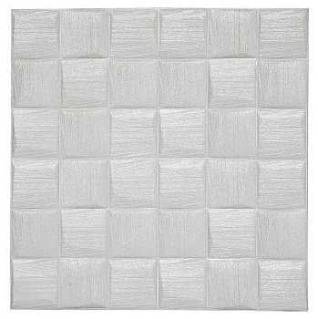 панель 3d cамоклеющиеся 700*770*7мм "мозаика белая" (wood mosaic)