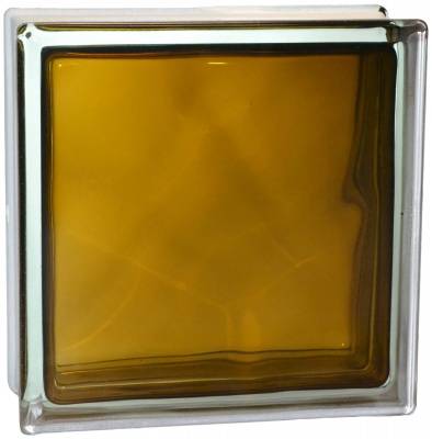 стеклоблок окрашенный в массе волна бронзовый 190х190х80 мм распродажа