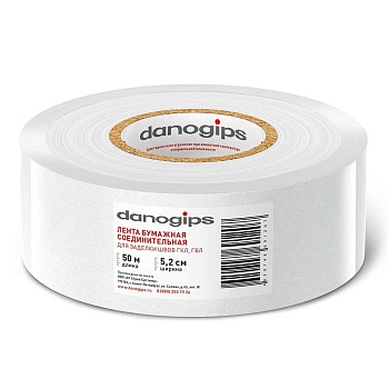 лента соединительная для заделки швов danogips 52мм*50м (20) бумажн.