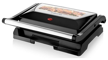 2003br электрический гриль brayer, 900 вт, разм.пласт 22,8*14,3 см, антипр.покр, поддон, защит.перег