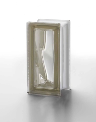 стеклоблок половинка бесцветный волна 190х90х80 мм распродажа..