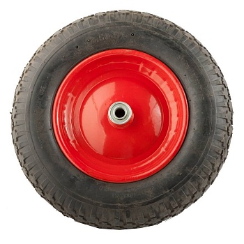 колесо д/т строит. pr3500-16 14х350х8 16/68мм (сварное,красное) модель wb5009s распродажа