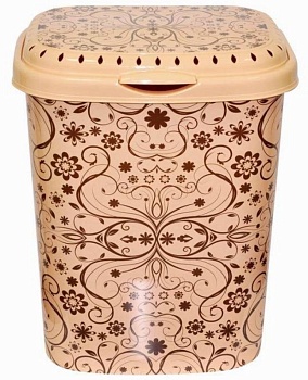 корзина д.белья 40л. декор элегант светлый