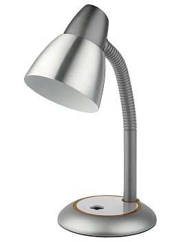 настольный светильник эра n-115-e27-40w-gy серый