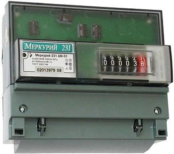 счетчик "меркурий" 231 ам-01 5-60а 380в (на din-рейку)