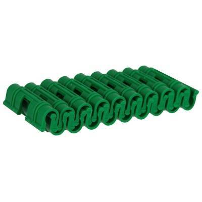 зажим для парниковой пленки, 10мм, зеленый, 20 шт
