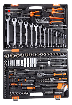 набор инструментов , 1/2", 1/4", crv, в кейсе 151 предм вихрь